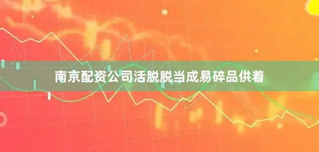 南京配资公司活脱脱当成易碎品供着