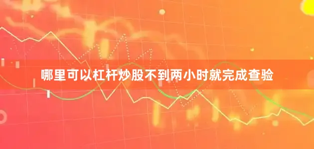 哪里可以杠杆炒股不到两小时就完成查验
